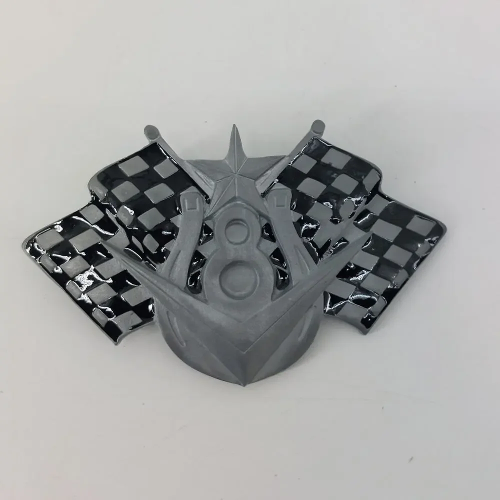 V8 Racing Flags Racecar Horse Shoe Belt Buckle Sports Star